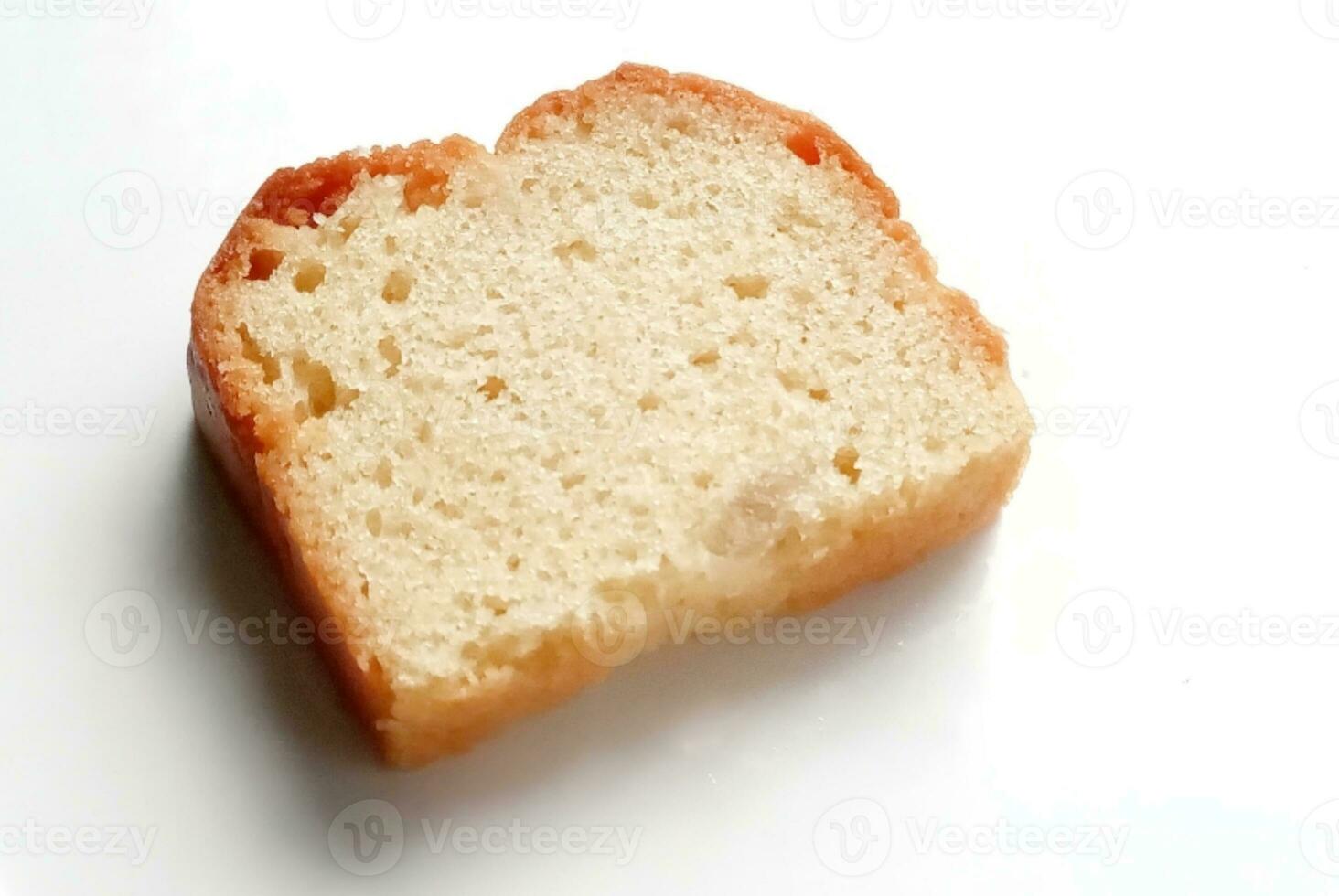 pound cake isolated on white background photo