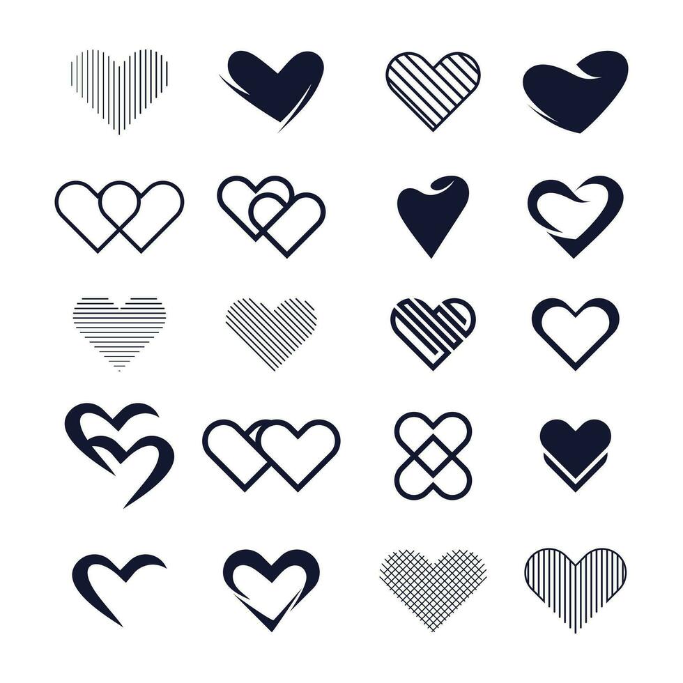 Set of love design icon template with creative element concept idea. A professional design for many kinds of business. All elements are fully vector and can be used for both print and web.