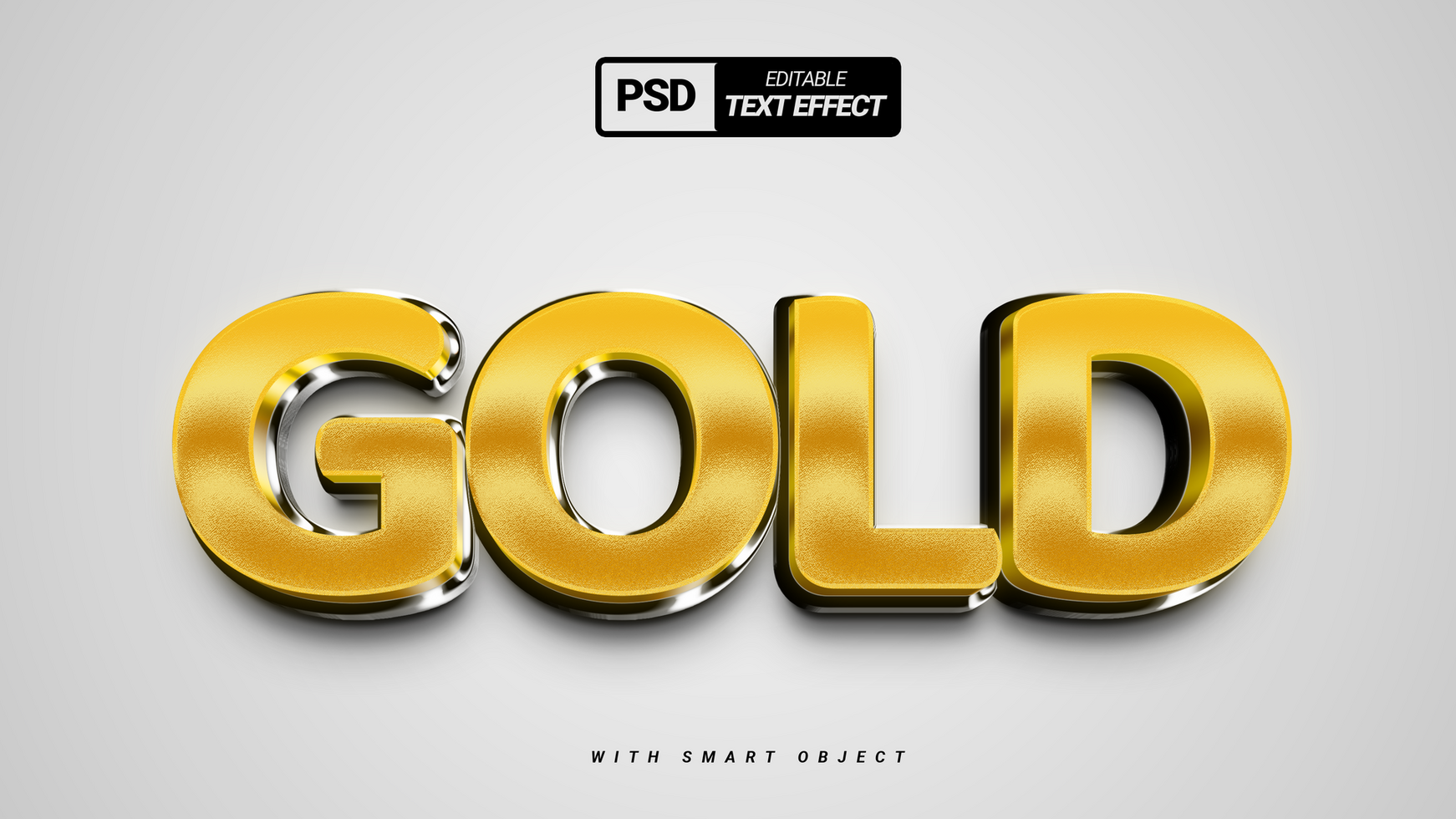 Golden shiny yellow luxury 3d texture effect design psd