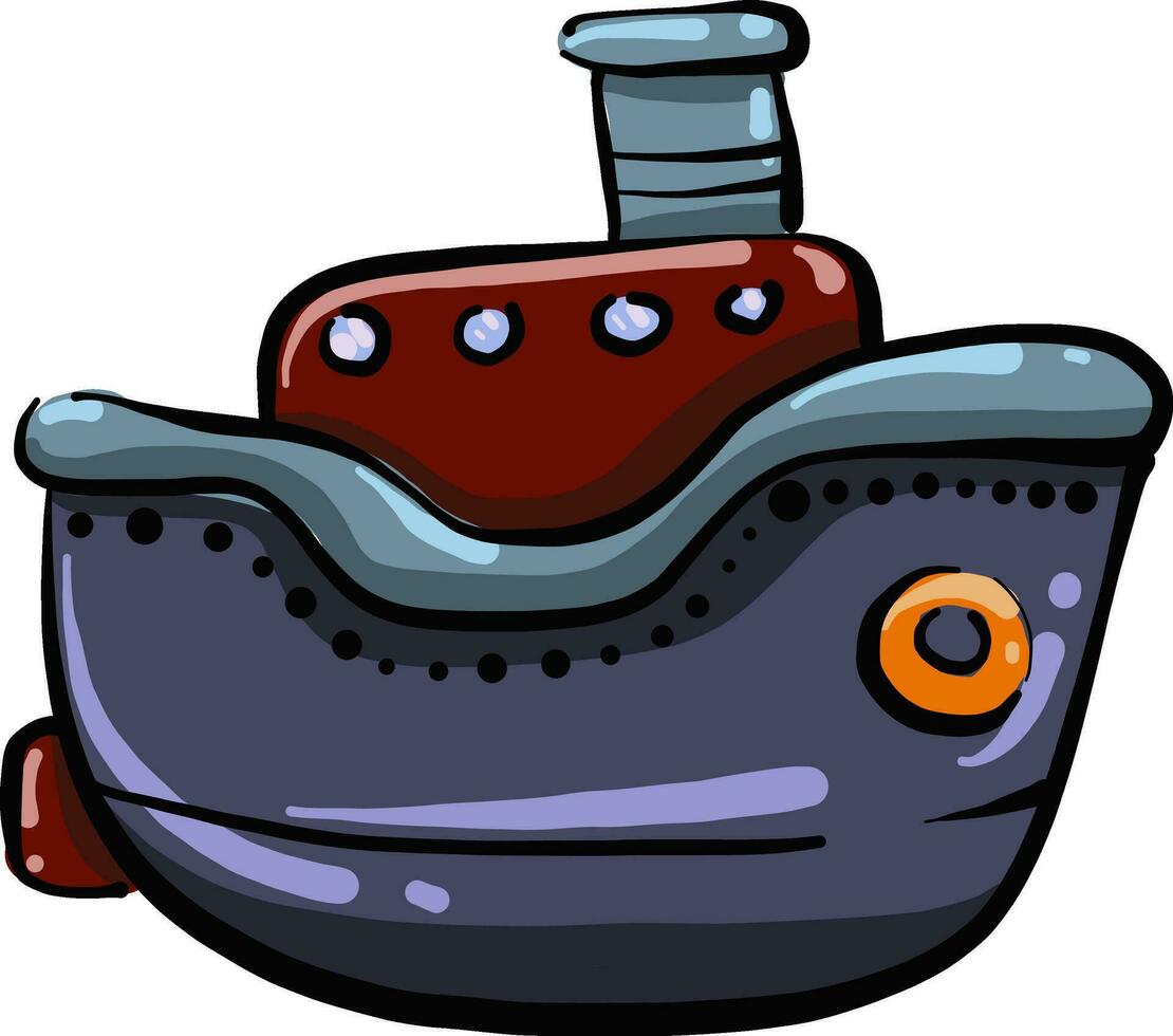 Old ship, illustration, vector on white background