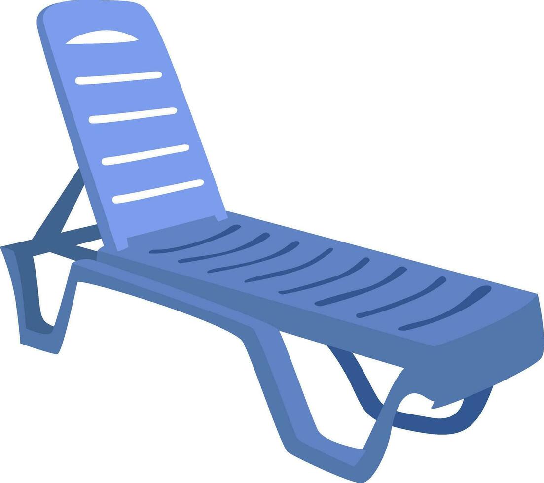 Sun lounger, illustration, vector on white background