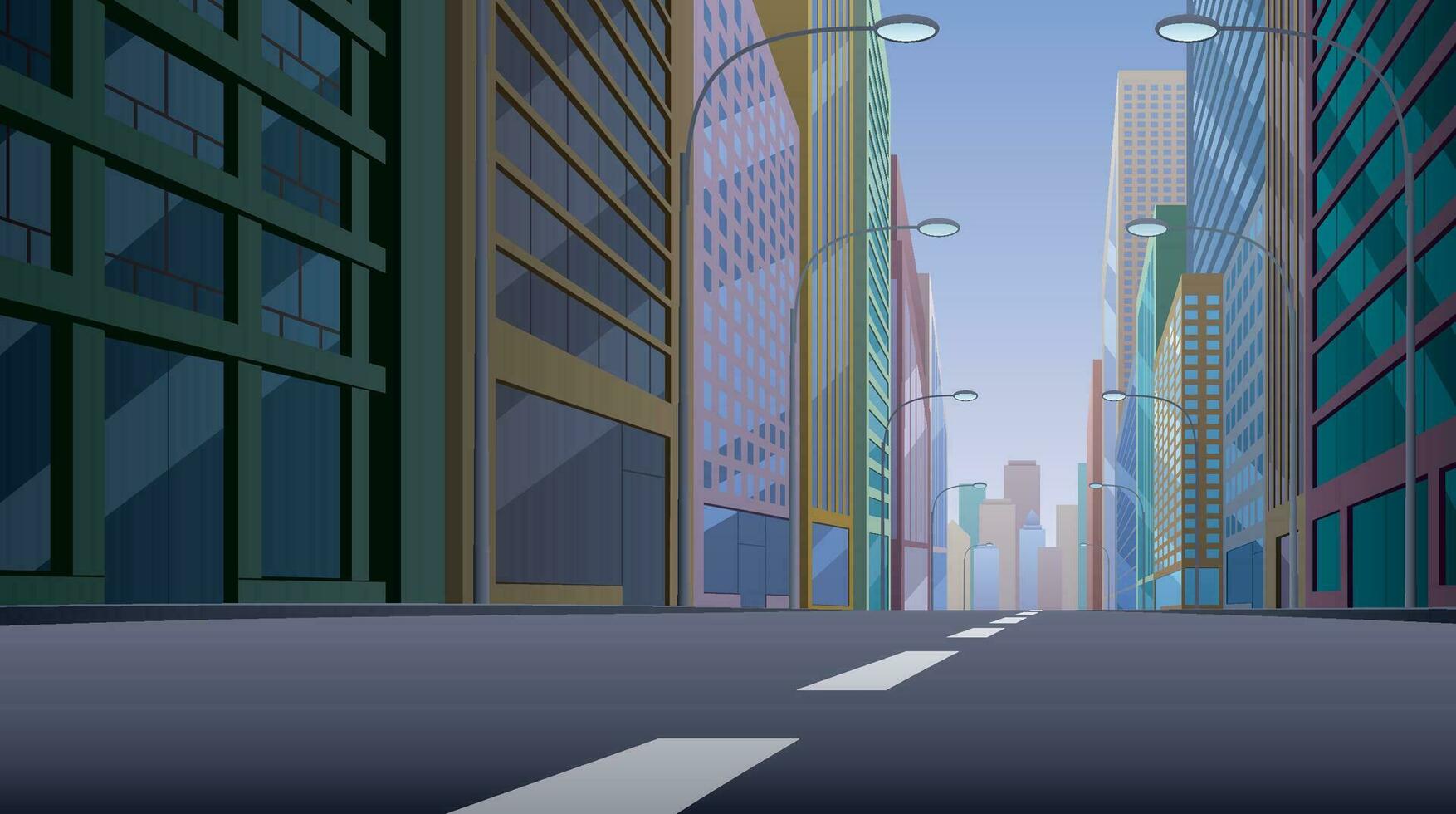 City Street Landscape vector