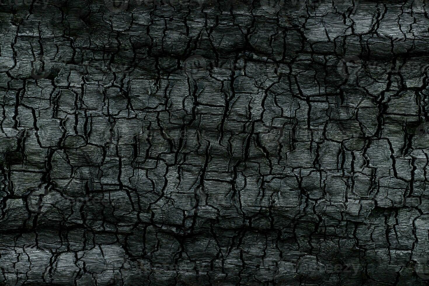 Details on the surface of charcoal. photo