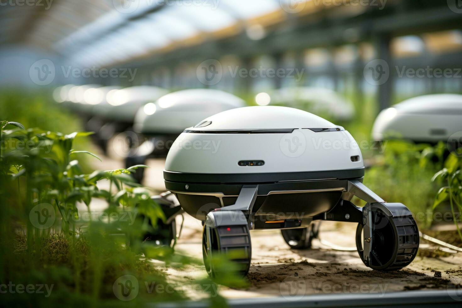 AI generated Revolutionizing agriculture high tech farming with robotic helpers, futurism image photo