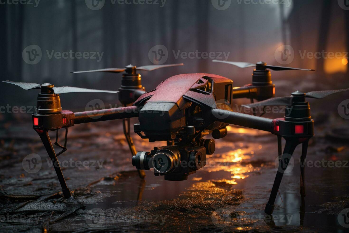 AI generated Urban firefighting revolution drones deploy advanced technology, futurism image photo