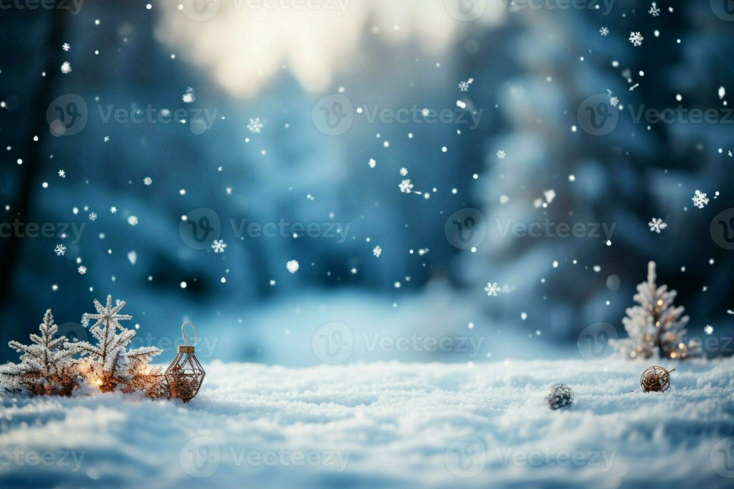 AI generated Enchanting snow wallpapers a perfect backdrop for Christmas and New Year celebrations AI Generated photo