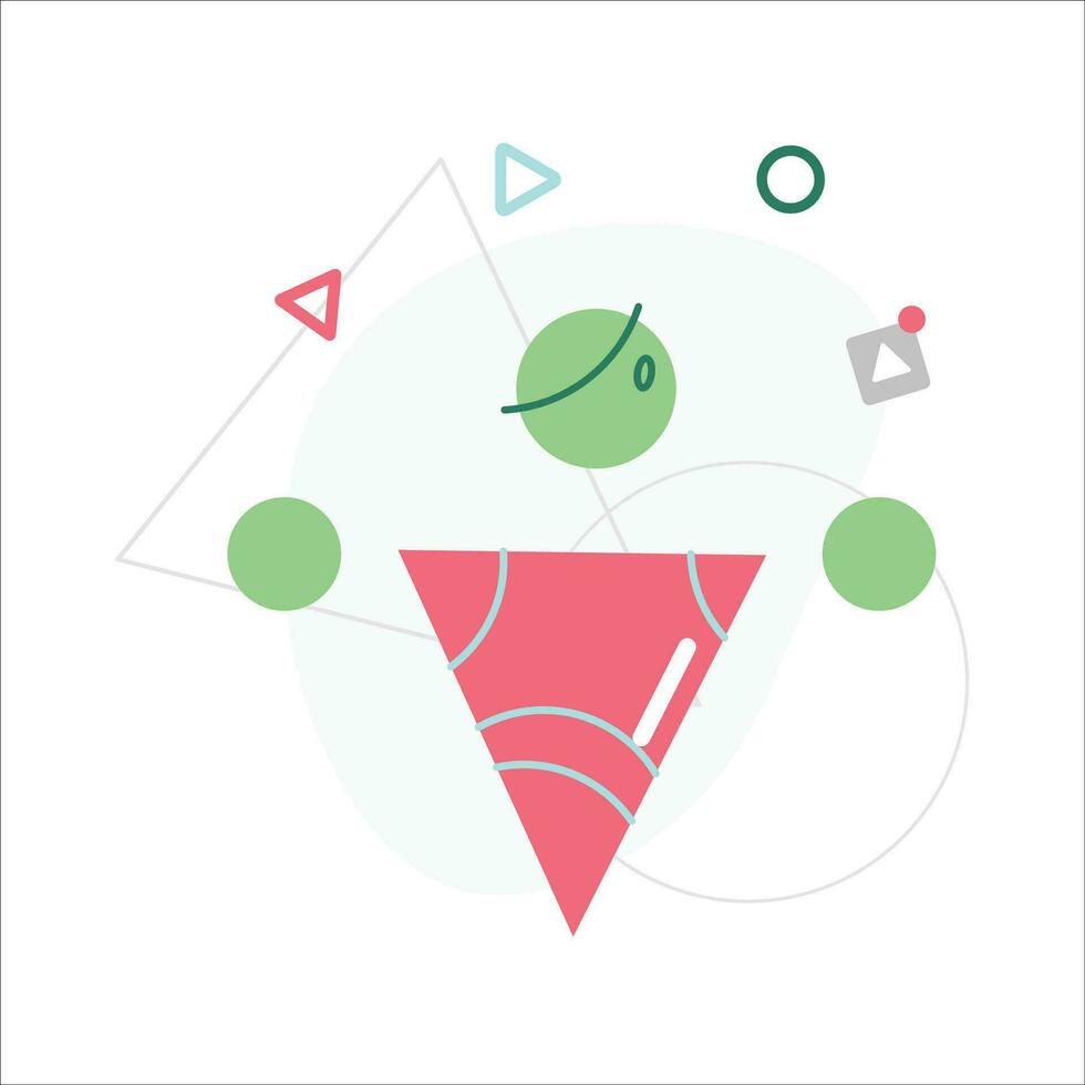 Geometric shapes, triangles, circles. Vector illustration for your design