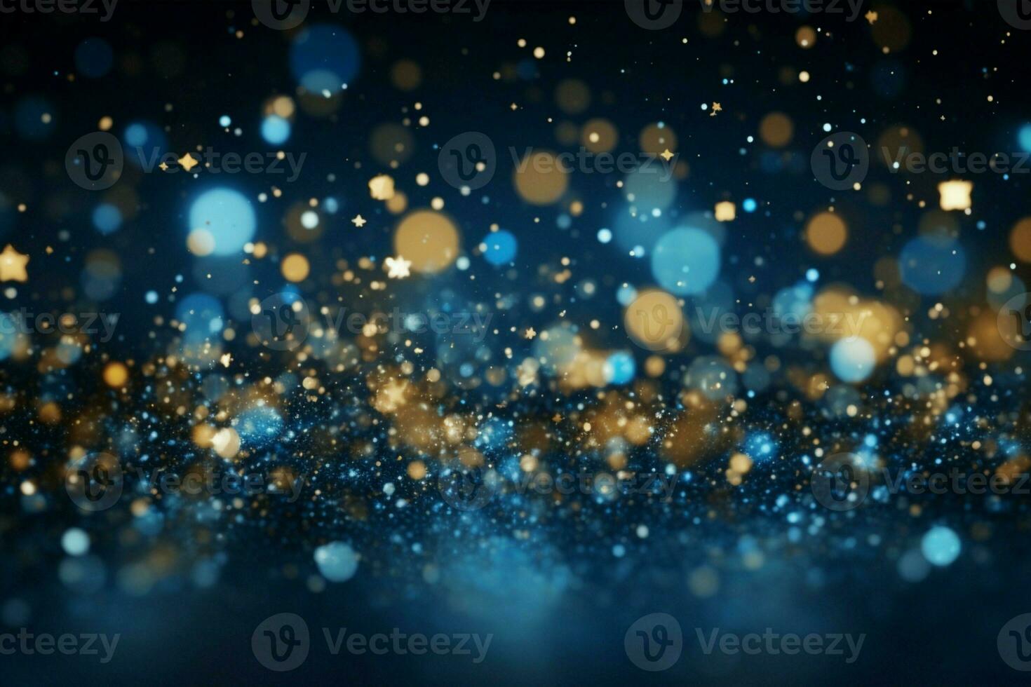 AI generated Christmas magic A background illuminated by radiant blue stars evoking holiday enchantment AI Generated photo