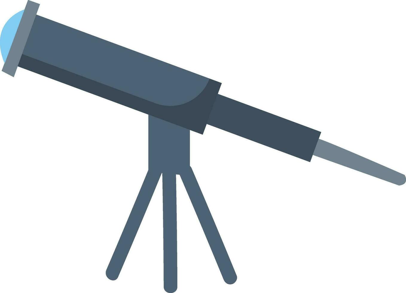 un azul telescopio señalando hacia arriba vector o color ilustración