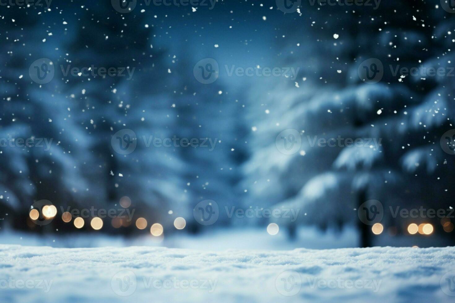 AI generated Festive winter background Snow wallpapers setting the mood for Christmas and New Year AI Generated photo