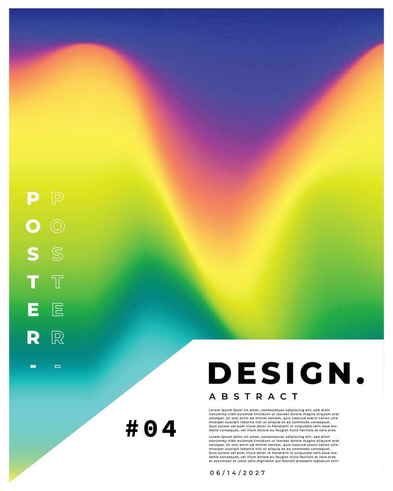 Colorful fluid and liquid gradient mesh background. Abstract wavy smooth gradation backdrop design. Contemporary color flow design for poster, banner, catalog, cover, magazine, or leaflet. vector
