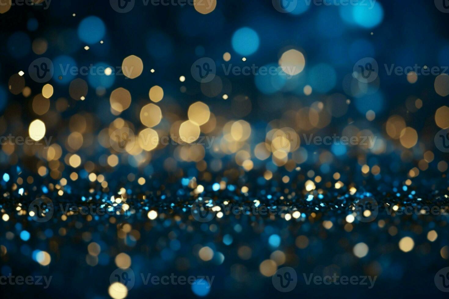 AI generated Shimmering blue stars against a Christmas backdrop infusing the scene with celestial splendor AI Generated photo