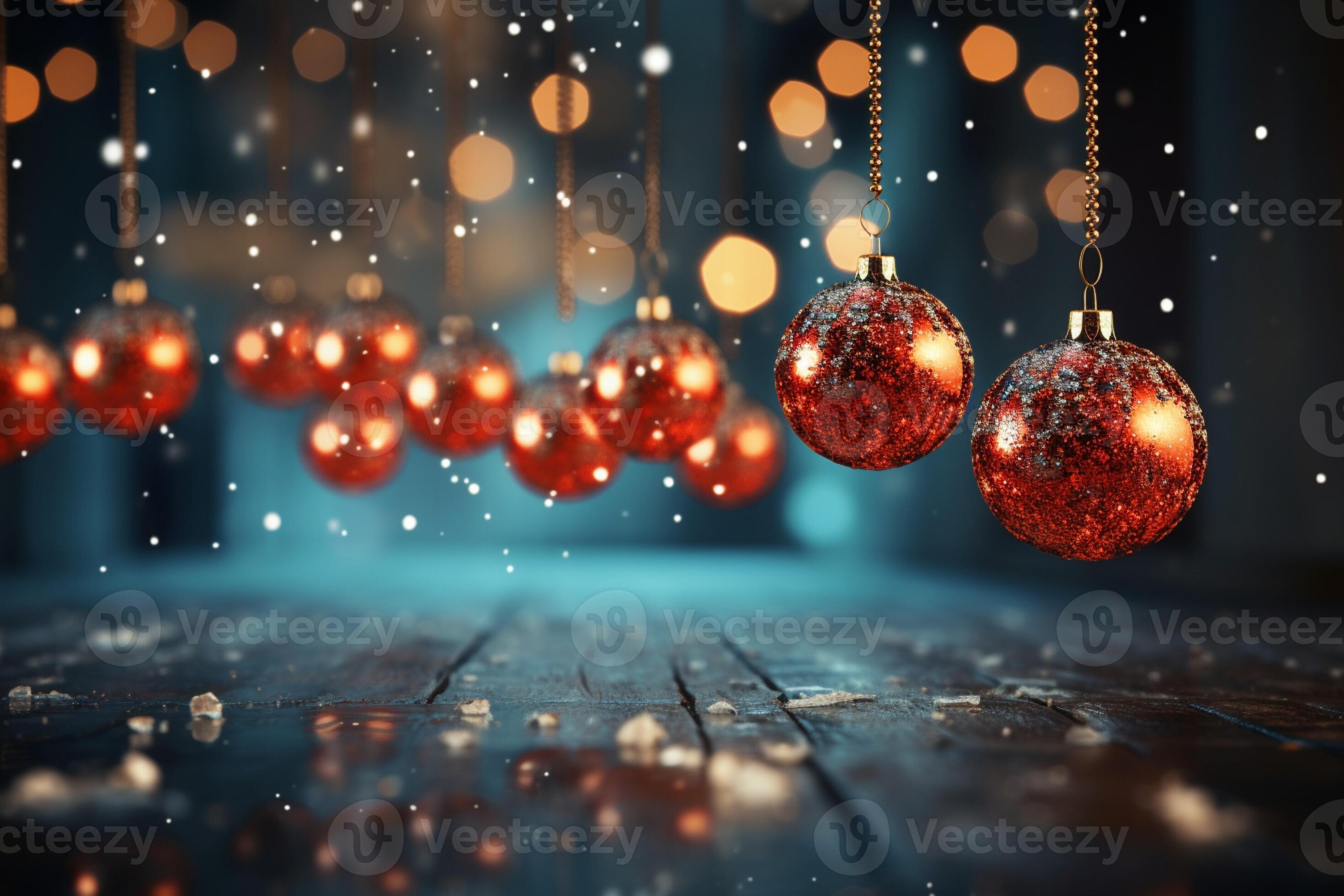 AI generated Celebratory New Year and Christmas wallpaper blending festive elements for joyful 
