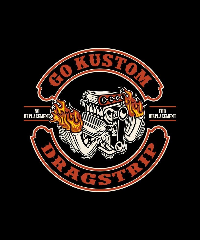 Go kustom vintage vector illustration style.