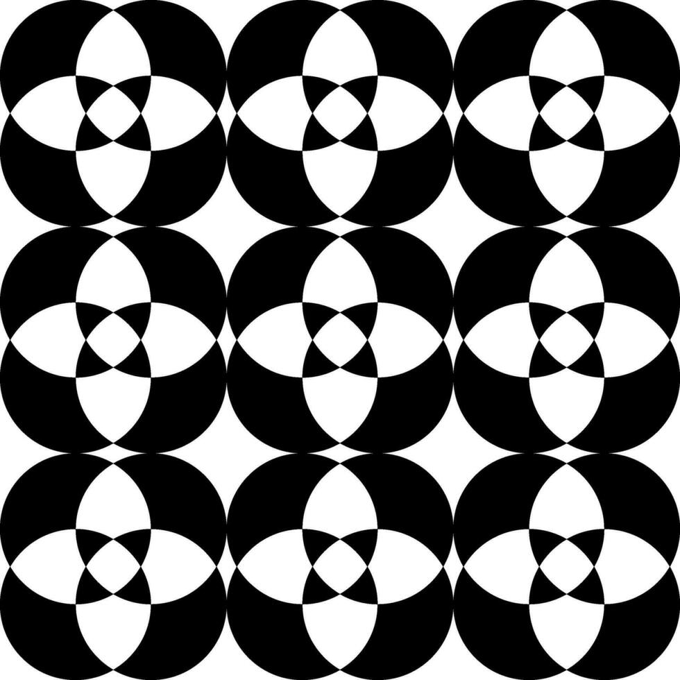 Black and white kaleidoscopic pattern vector or color illustration