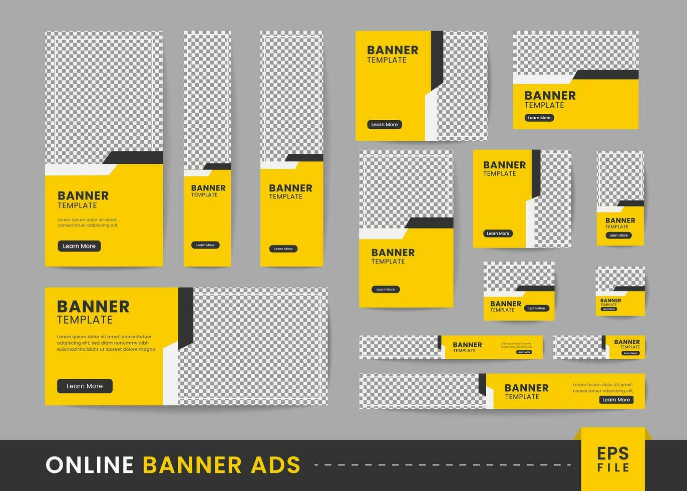 online banner ads sets vector