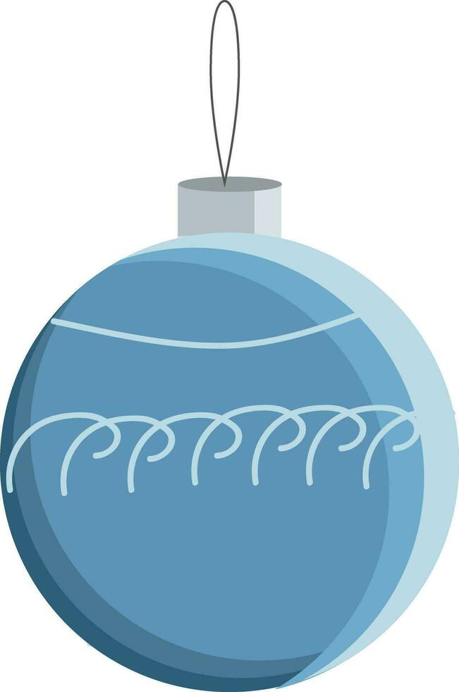 Ornament to decorate Christmas tree vector or color illustration