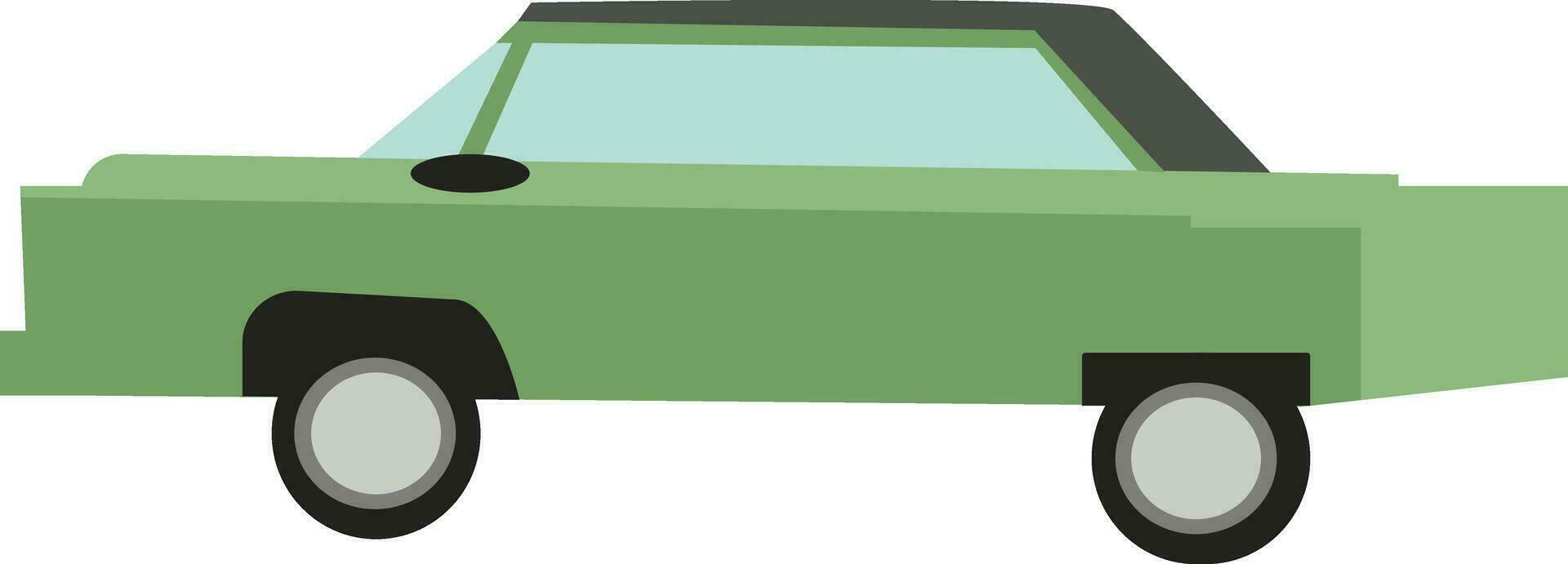 un verde Clásico coche vector o color ilustración