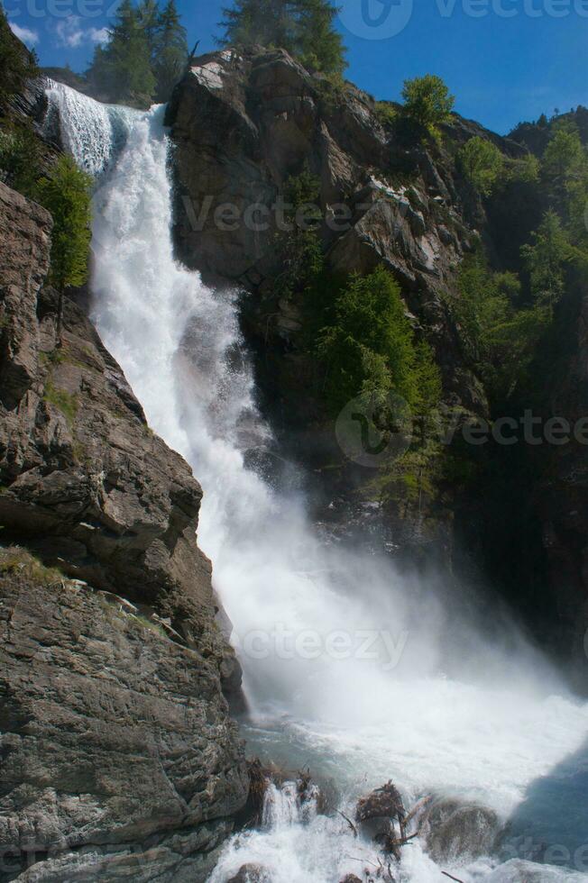 a large waterfall photo