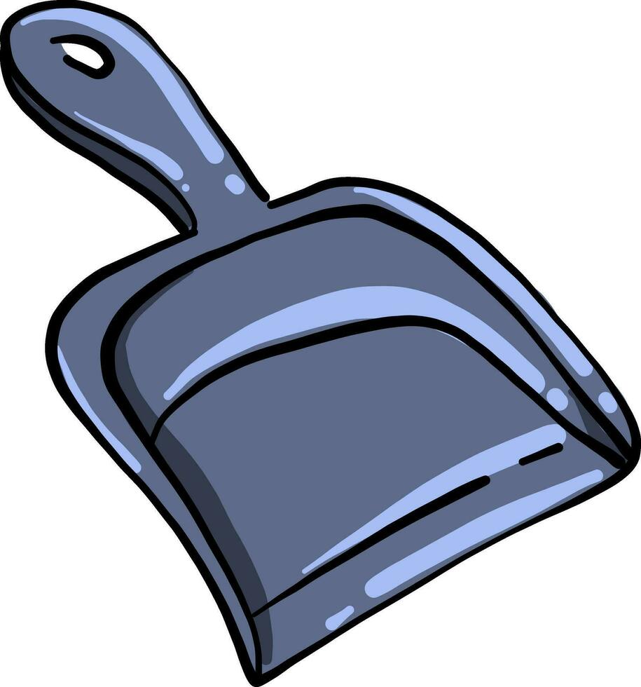 Blue dust scoop, illustration, vector on white background