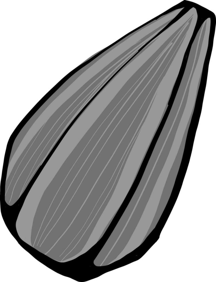 sencillo girasol semilla, ilustración, vector en blanco antecedentes