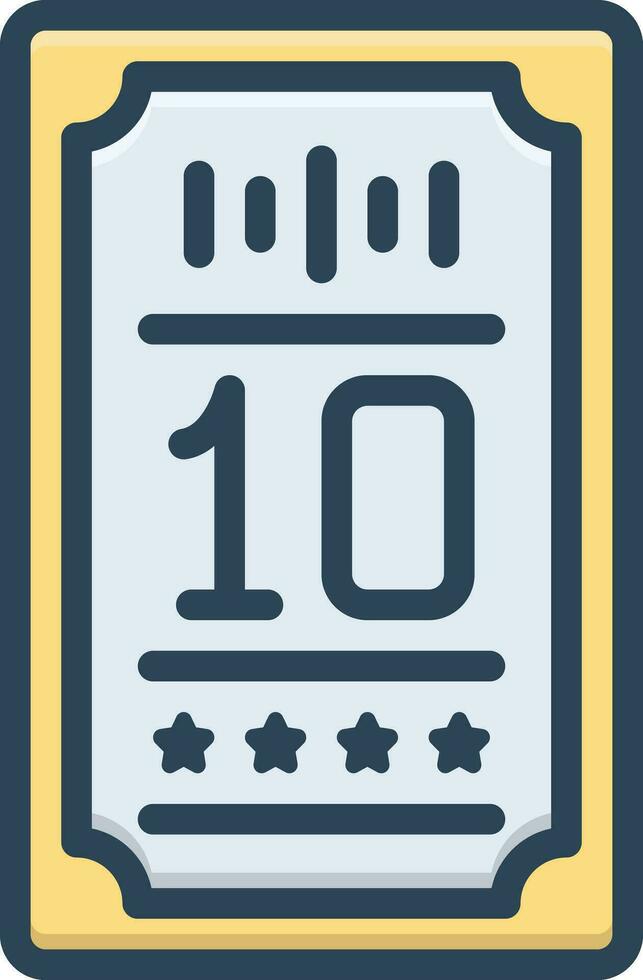 color icon for decade vector