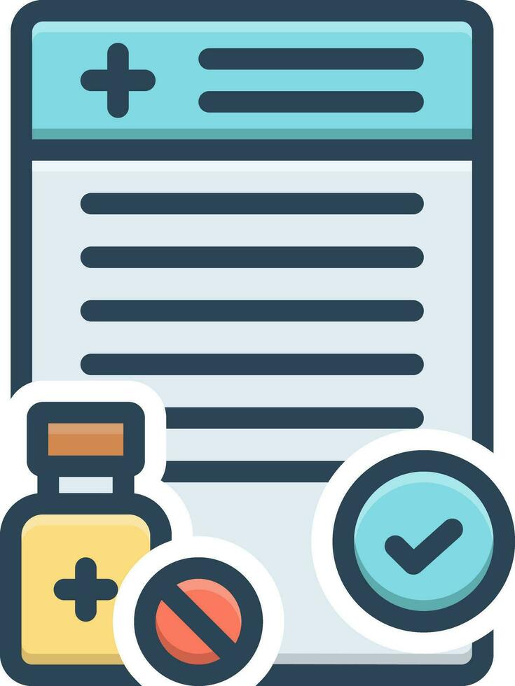 color icon for prescribed vector