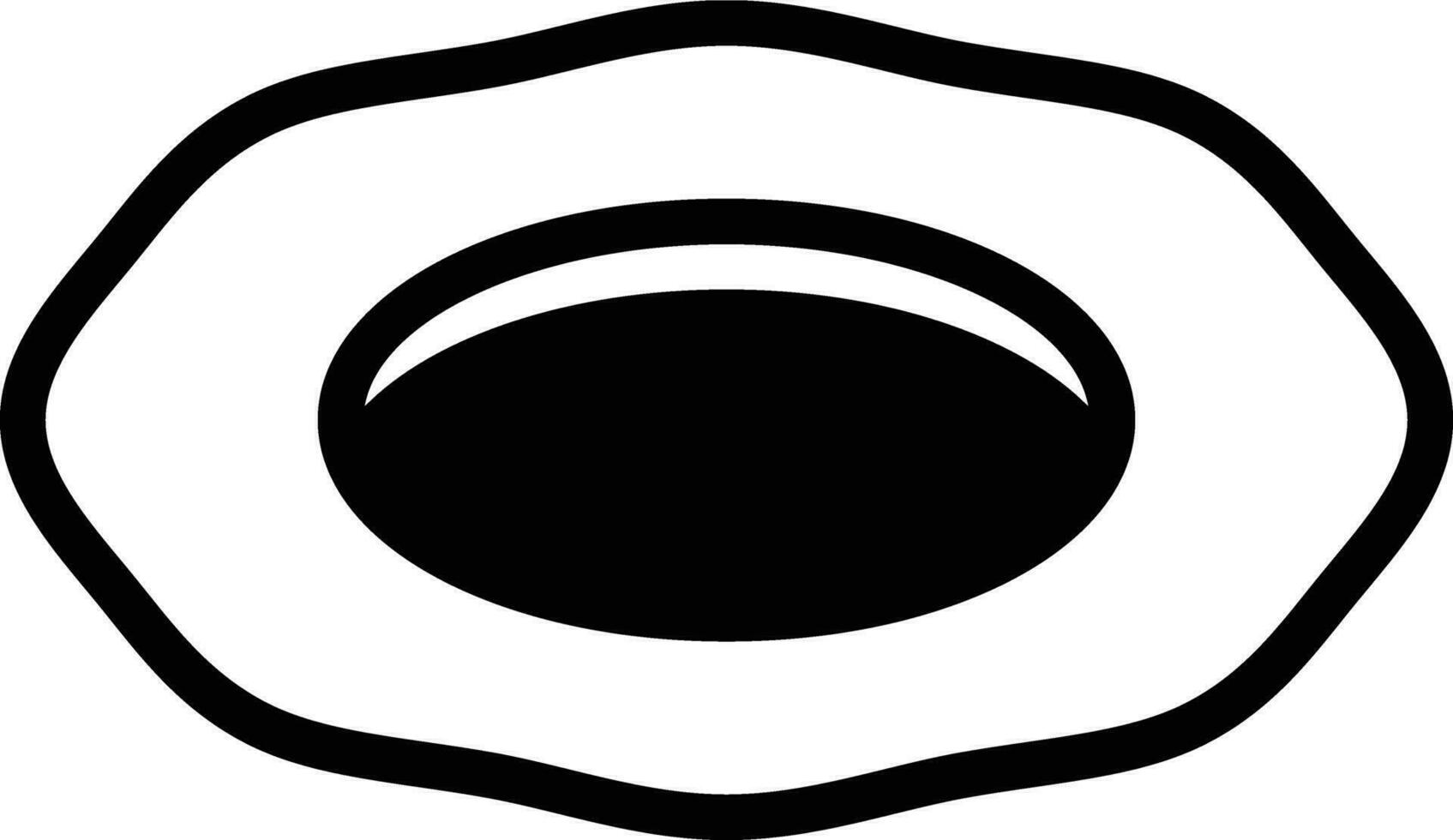 solid icon for hole vector