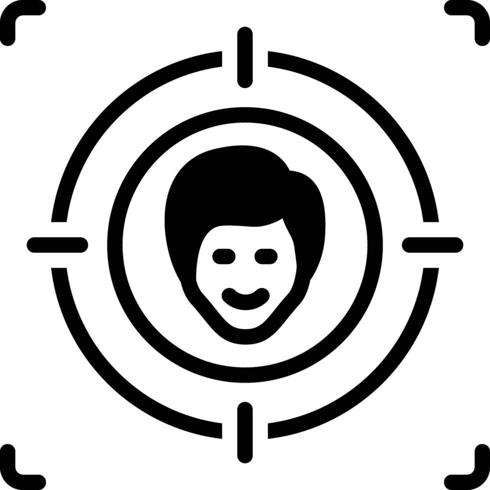 solid icon for targeted vector