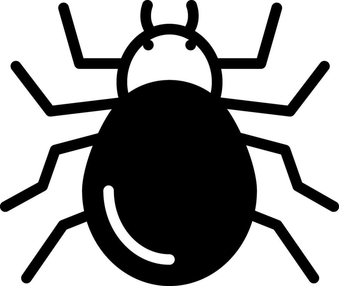 sólido icono para araña vector