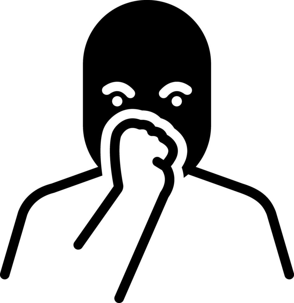 solid icon for sneeze vector