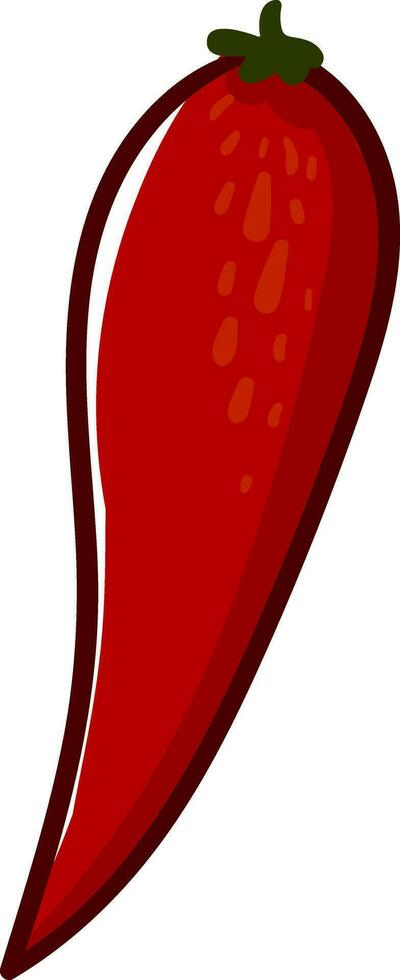 Red little pepper, illustration, vector on white background