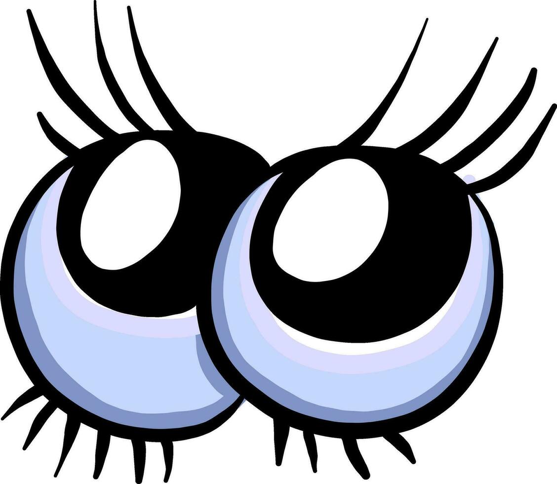 Big eyes, illustration, vector on white background