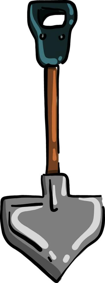 Small shovel, illustration, vector on white background