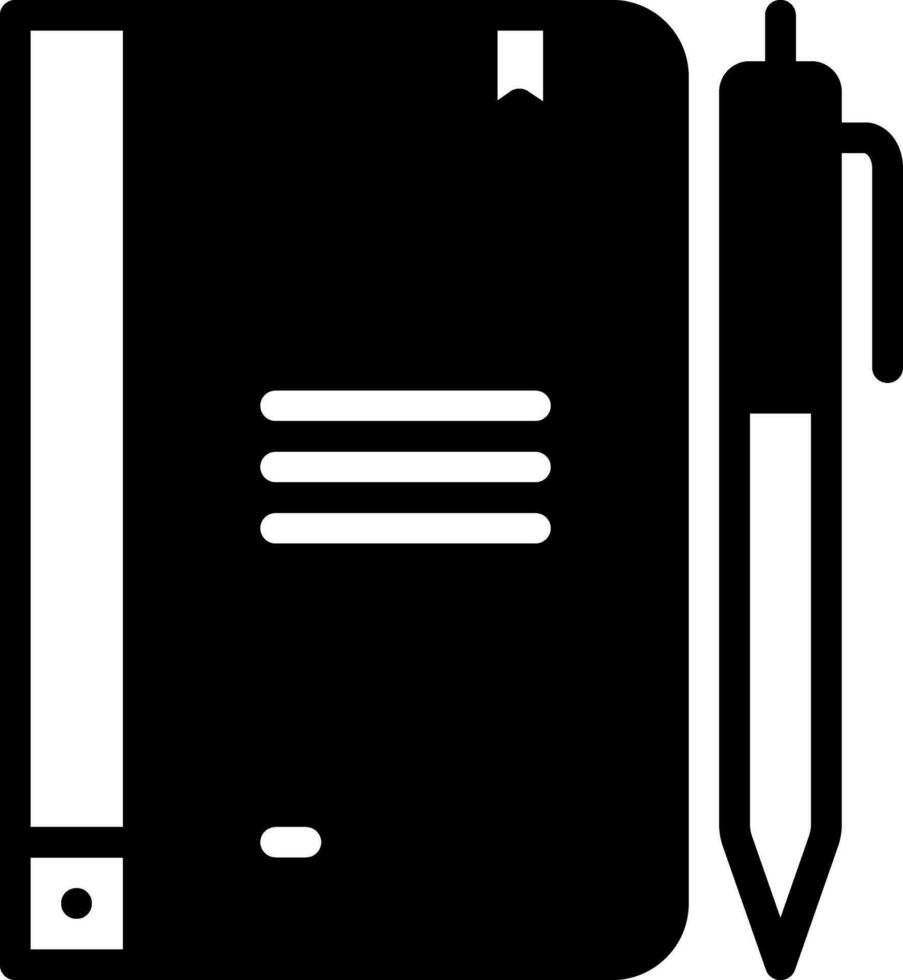 solid icon for journal vector