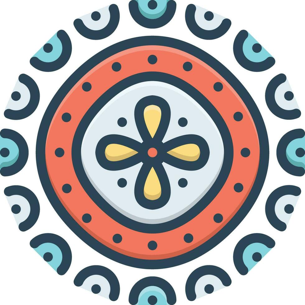 color icon for aboriginal vector