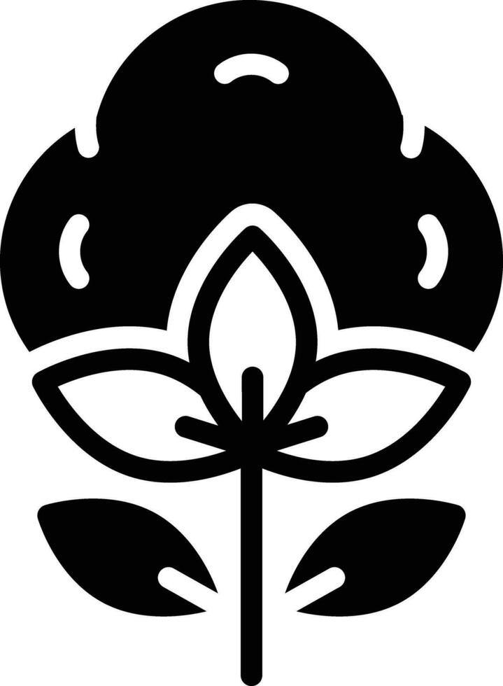 solid icon for cotton vector