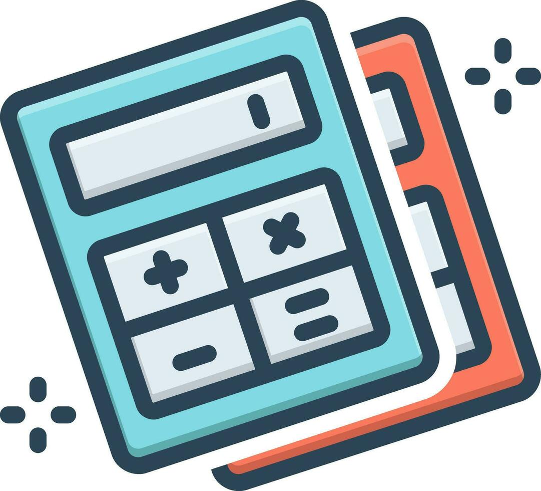 color icon for calculators vector