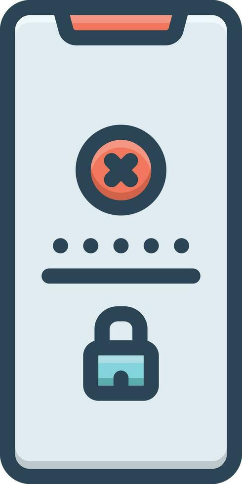 color icon for incorrect vector