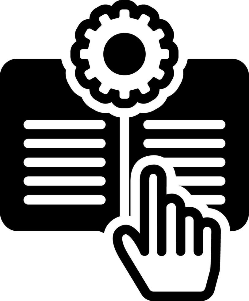 solid icon for manuals vector