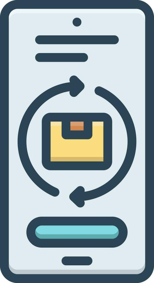 color icon for returned vector
