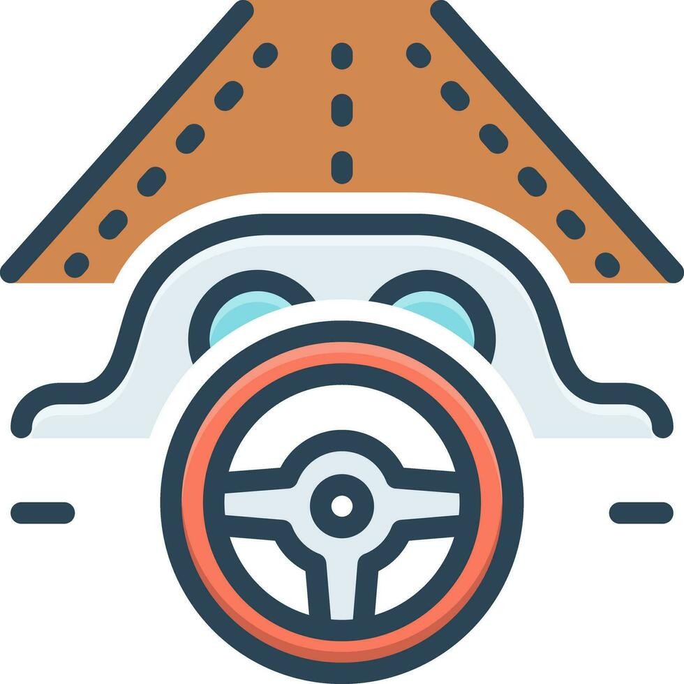 color icon for drive vector