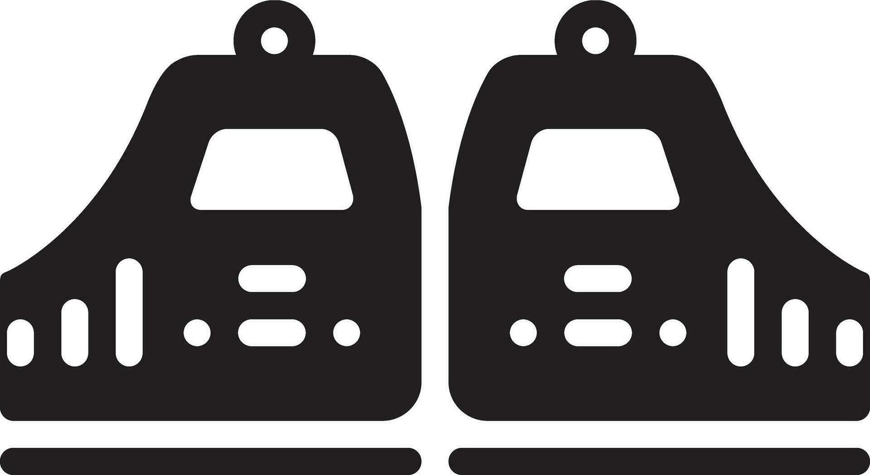 sólido icono para trenes vector