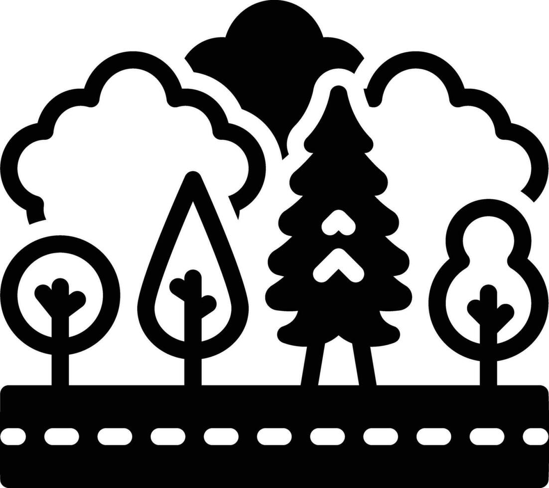 solid icon for forestry vector