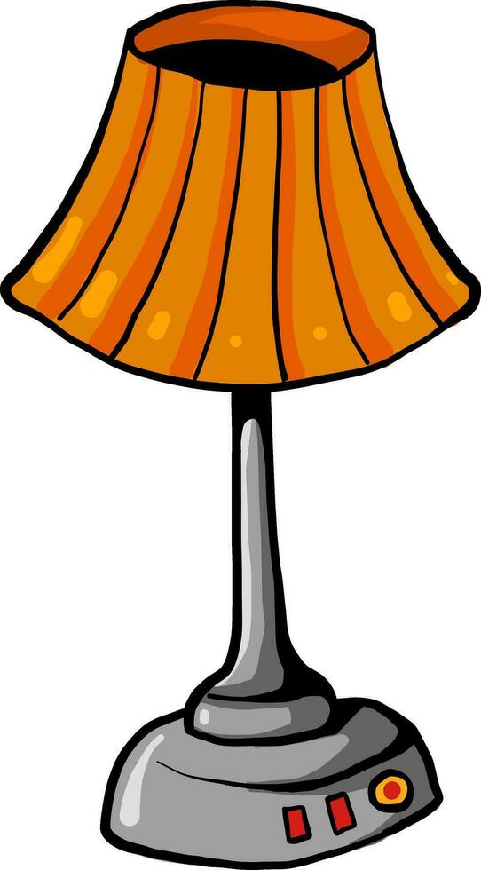 Orange lamp, illustration, vector on white background