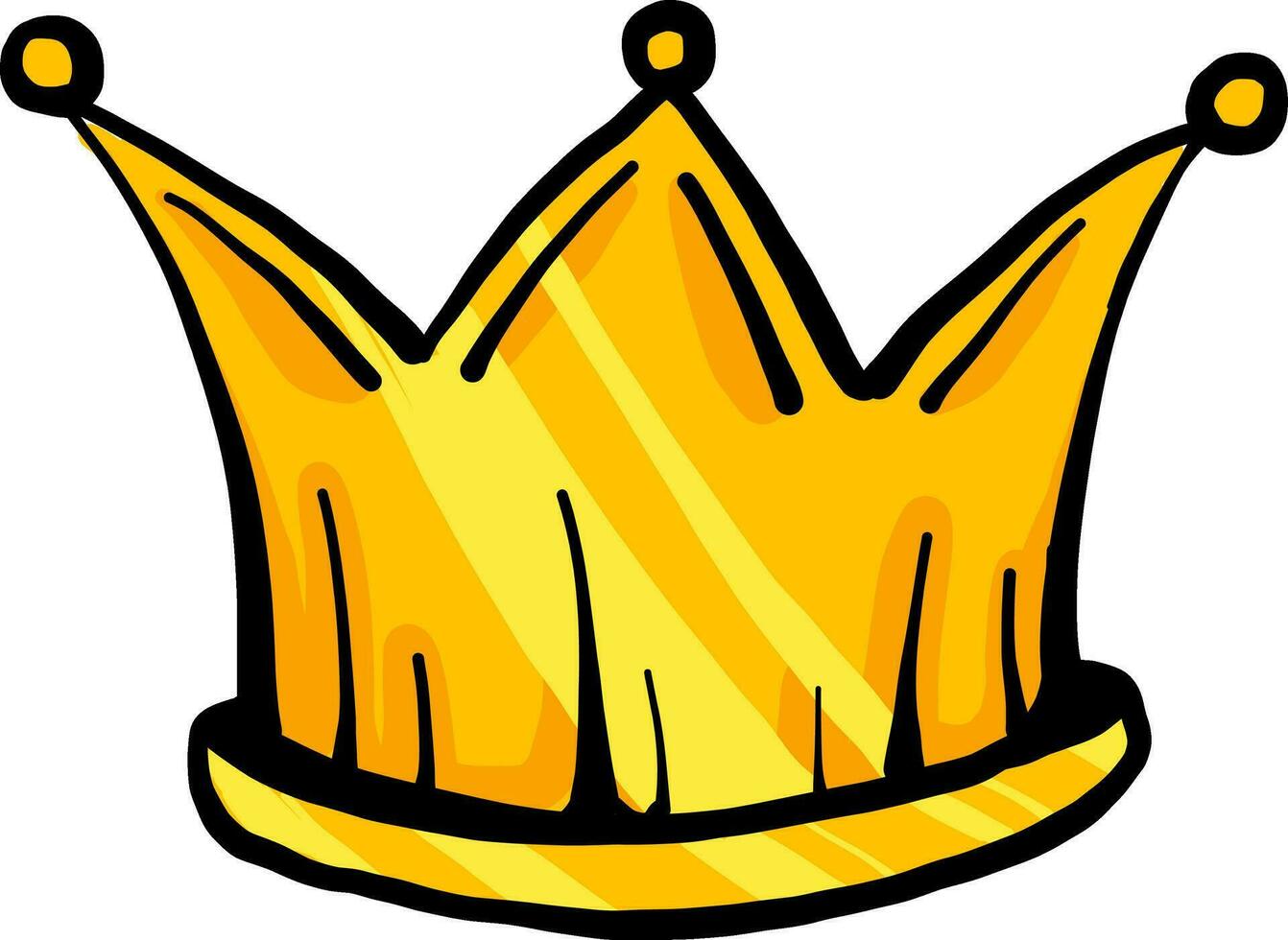 Big golden crown, illustration, vector on white background
