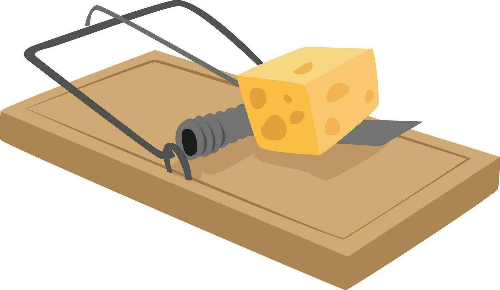 Mouse trap, illustration, vector on white background