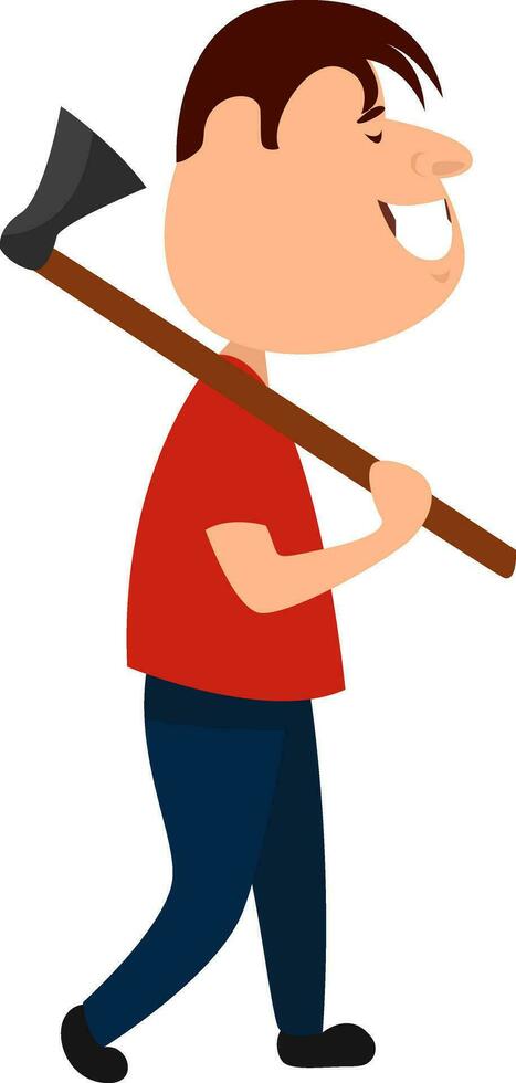 Man lumberjack , illustration, vector on white background