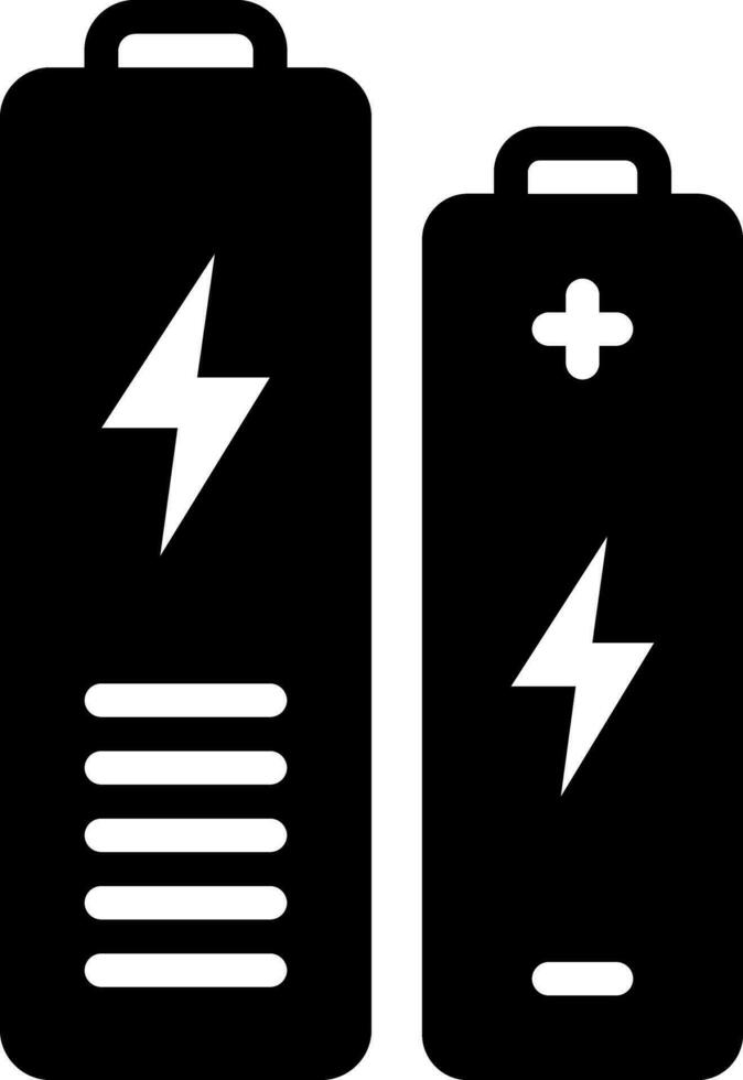 solid icon for batteries vector