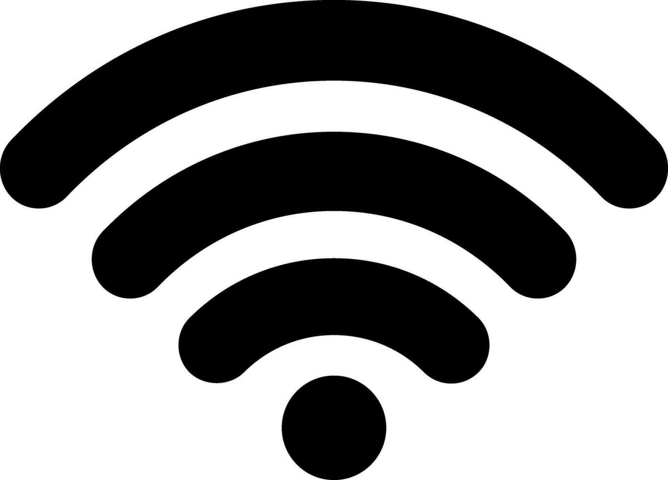 solid icon for wifi vector
